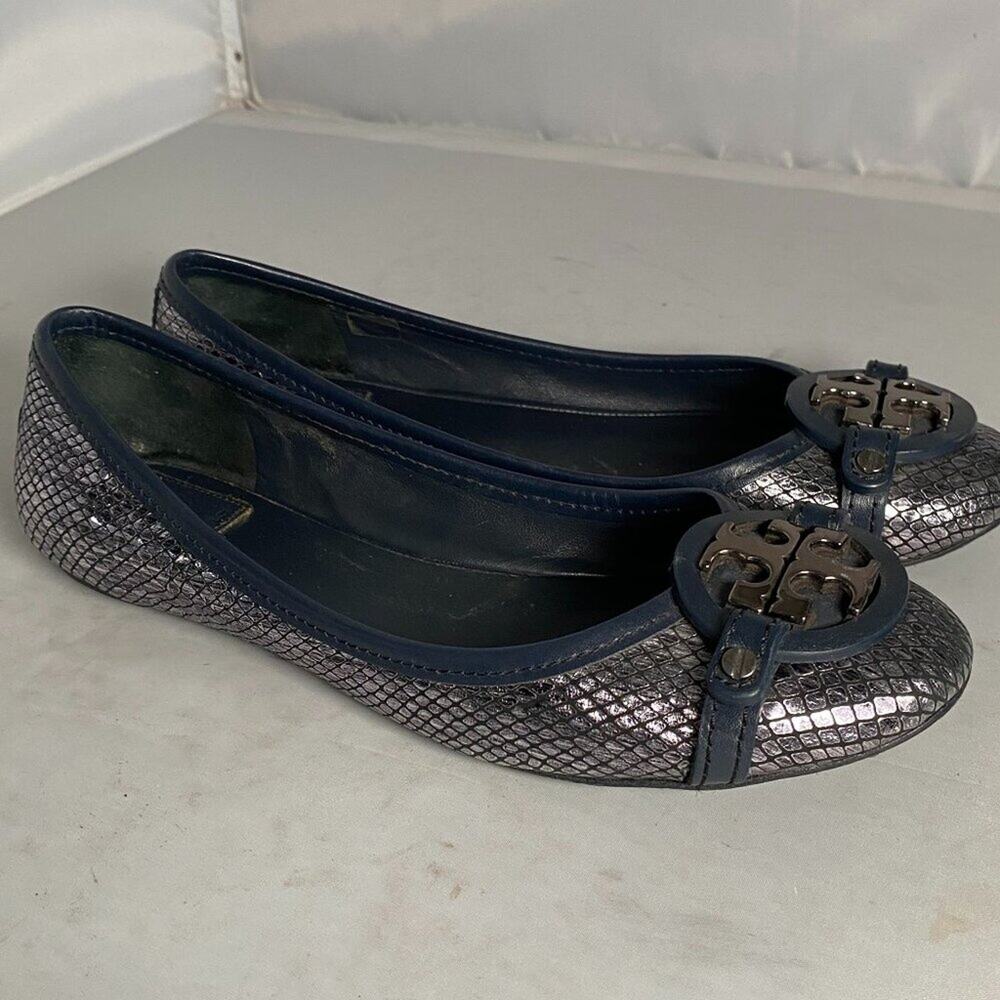 Tory Burch Aiden Snake Print Leather flats